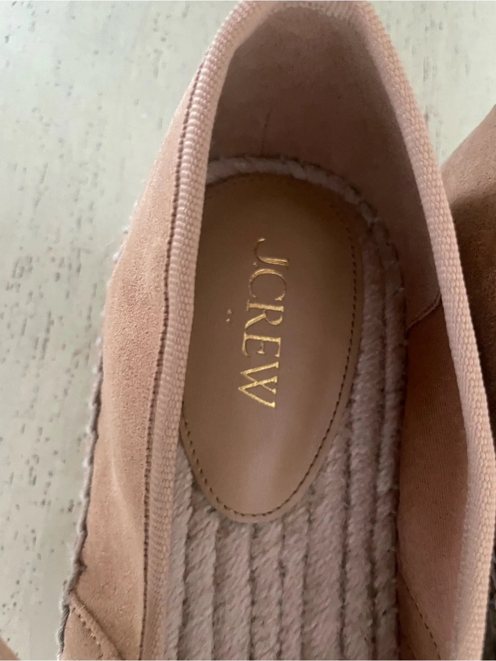 J. CREW FACTORY Faux-suede Mary Jane espadrilles Size 10 M NWD $158 CR270